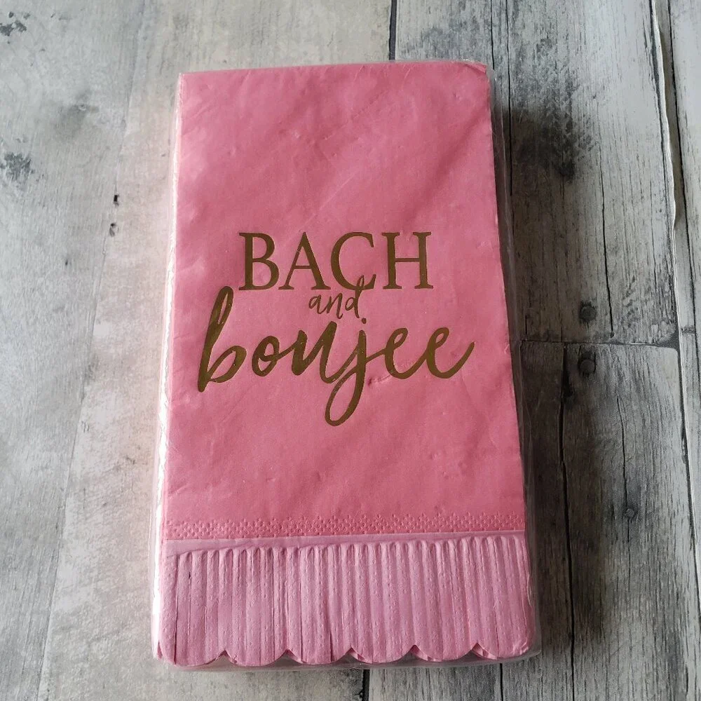 NWT - Bach and Boujee Pink Paper Napkins 32 CT | 4 1/4